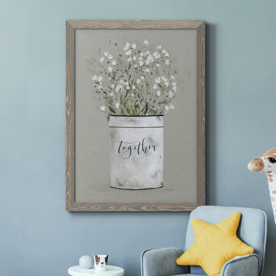 " Bouquet Of Grace Bucket Together " Painting Print