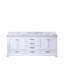 Meuble-lavabo double l 80 po x P 22 po, comptoir en marbre de Carrare-62292283