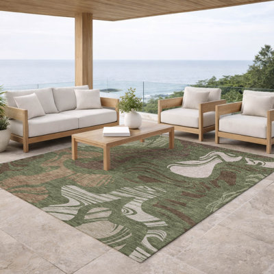 Tapis abstrait lavable à la machine intérieur / extérieur ACN2852