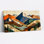 «Geometric Mountain Landscape», ensemble de 1 reproduction d'art sur toile tendue sur toile