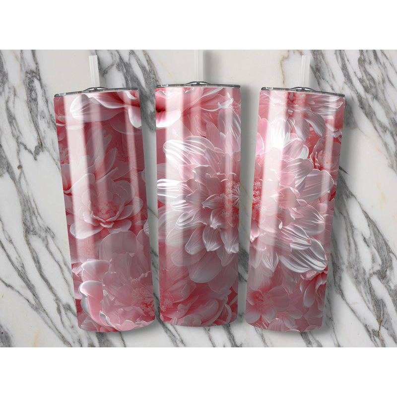 Choose Handmade Tumblers 591ml Vacuum Insulated Stainless Steel (18/8) Travel Tumbler with Straw