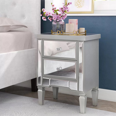 49cm W Manufactured Wood Bedside Table