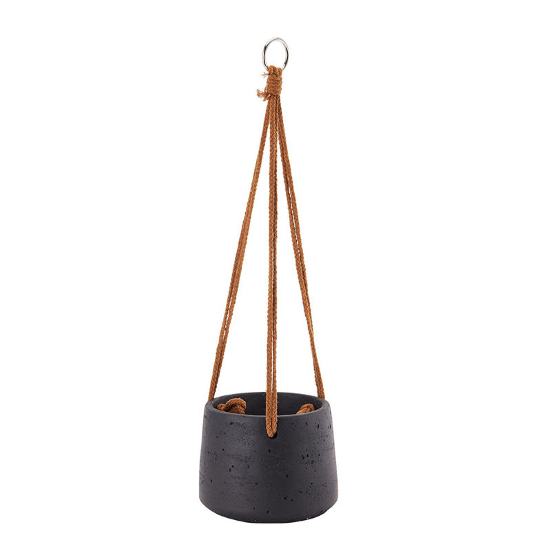 Alburg Hanging Planter, Black