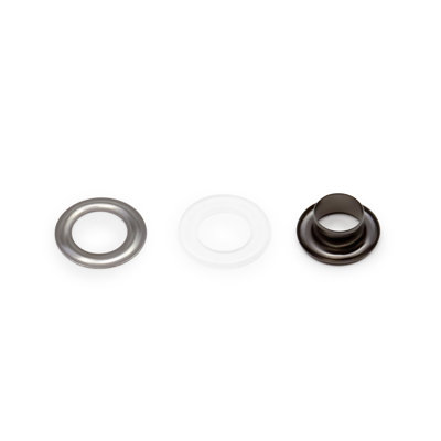 Dritz 1/4 "oeillets et outils en 2 parties, gris, 72 ensembles