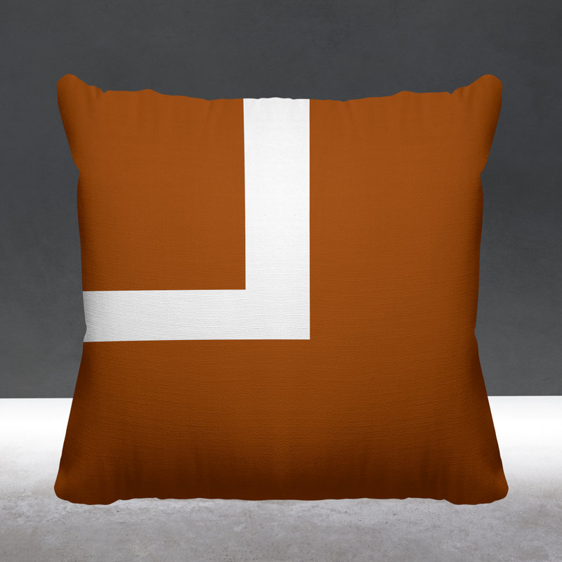 Coussin intérieur / extérieur Wheeler, L 19 po x H 19 po, Orange brûlé