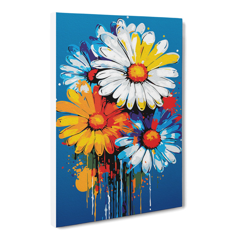 Daisy Pop No.4 - No Frame Print, 76cm H x 50cm W x 3cm D