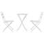 Bistro Set Folding 3 Pcs Steel-1154097778