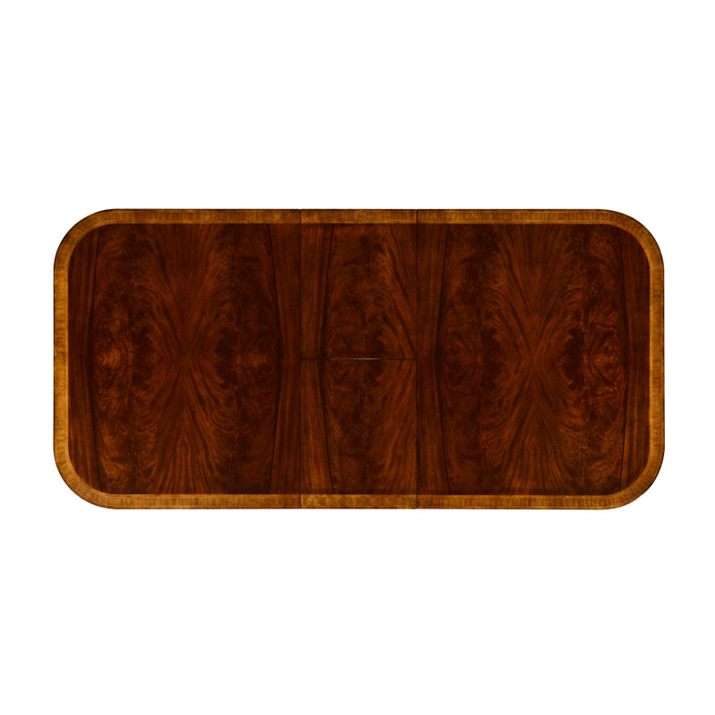 Buckingham Dining Table, Medium Antique Mahogany, 46" W x 75.5" L