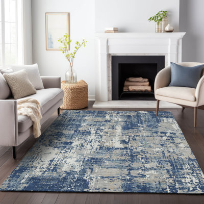 Tapis intérieur / extérieur bleu Caelan 