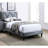 Contemporary Twin Size Bed, Grey Velvet Upholstered With Adjustable Headboard For A Youth-Oriented Bedroom Modern Charming-536835512-536835513