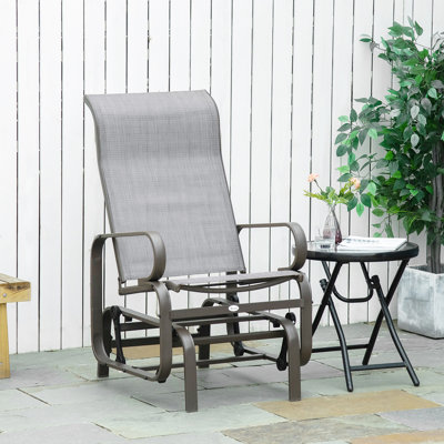 Outdoor Glider - 22.24 Lb Weight, 23.8 In. Depth, Smooth Rocking, Gray Construction,
