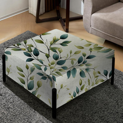 Tranquil Vines - Grand repose-pieds carré Plants
