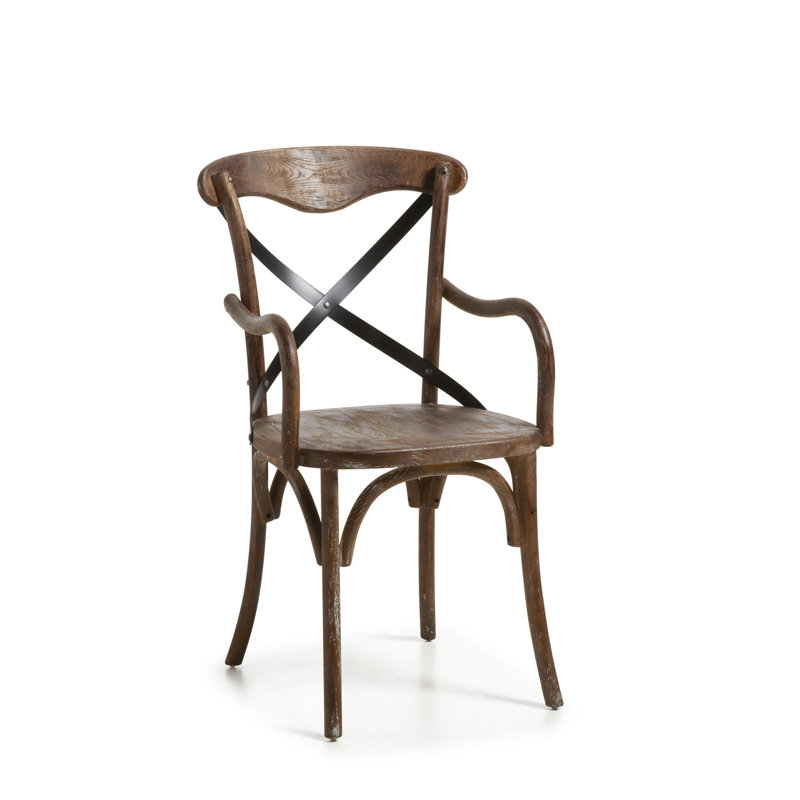 Stanhope Cross Back Armchair in Brown