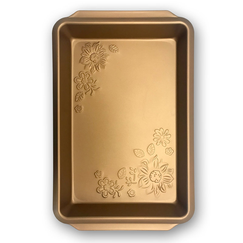 Gibson Home 16" Carbon Steel Embossed Roaster Pan
