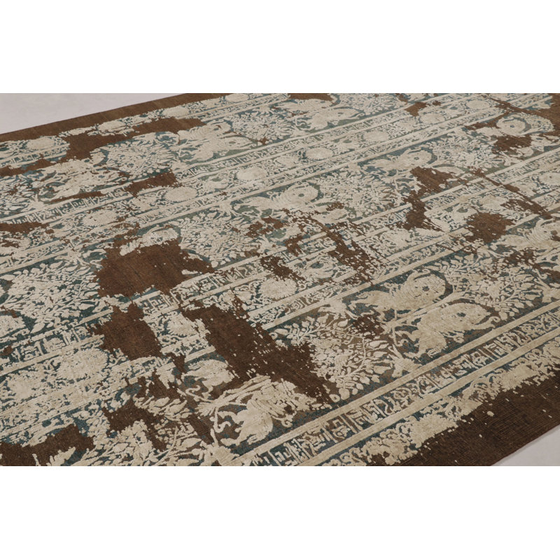 Modern One-of-a-Kind 9'0X12'0 Hand Knotted Area Rug
