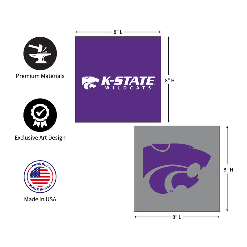 Kansas State University - ensemble de 2 reproductions sans cadre