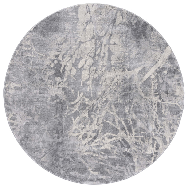 Abstract Power Loomed Area Rug, Round 6'7"