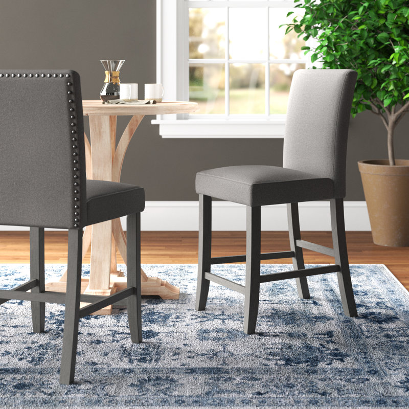 Tabouret de bar Barneveld, Cadre gris / gris foncé