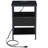 Nightstand Set of 2, End Tables with Charging Station, Black Night Stands with Fabric Drawers, Small Fabric Drawer Dresser, Tall Bedside Tables Set of 2 for Small Spaces, Living Room, Bedroom-409266981