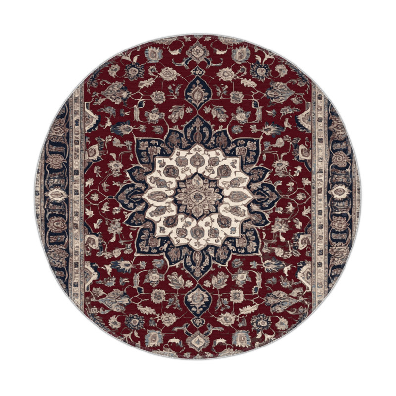 Persian Gray Indoor and Outdoor Area Rug, Rectangle 5' x 7'