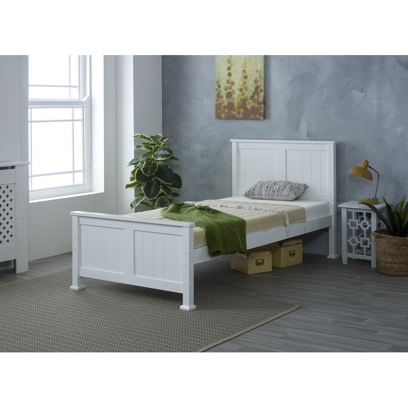 Madrid White Wooden Cavedon Bed Frame, Single (3')