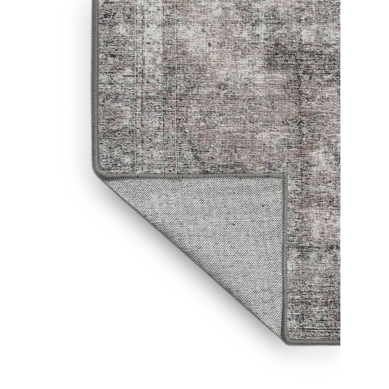 Tapis oriental multicolore tissé à la machine Aizlyn, Rectangle de 2 pi x 3 pi
