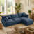 Chenille bleu