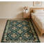 Tapis rétro délavé antidérapant lavable à la machine - à poils courts, ne perdant pas ses poils pour chambre à coucher, salon, dortoir - 9 x 12 pi (274 x 366 cm), couleur noire, spécifications américaines-129418339-129934501