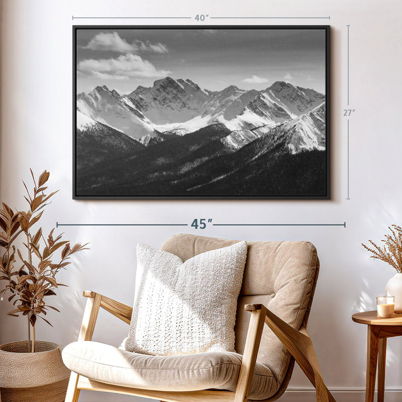 " Monochrome Rocky Mountains ", 40" H x 27" W