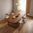 Rectangular solid wood dining table-111170272