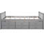 Elegant Grey Twin Daybed With Trundle And Practical Guest Room Drawers In