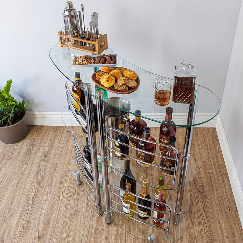 Idris 47 " L Steel Home Bar