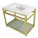 Quadras Ceramic Rectangular Console Bathroom Sink with Overflow