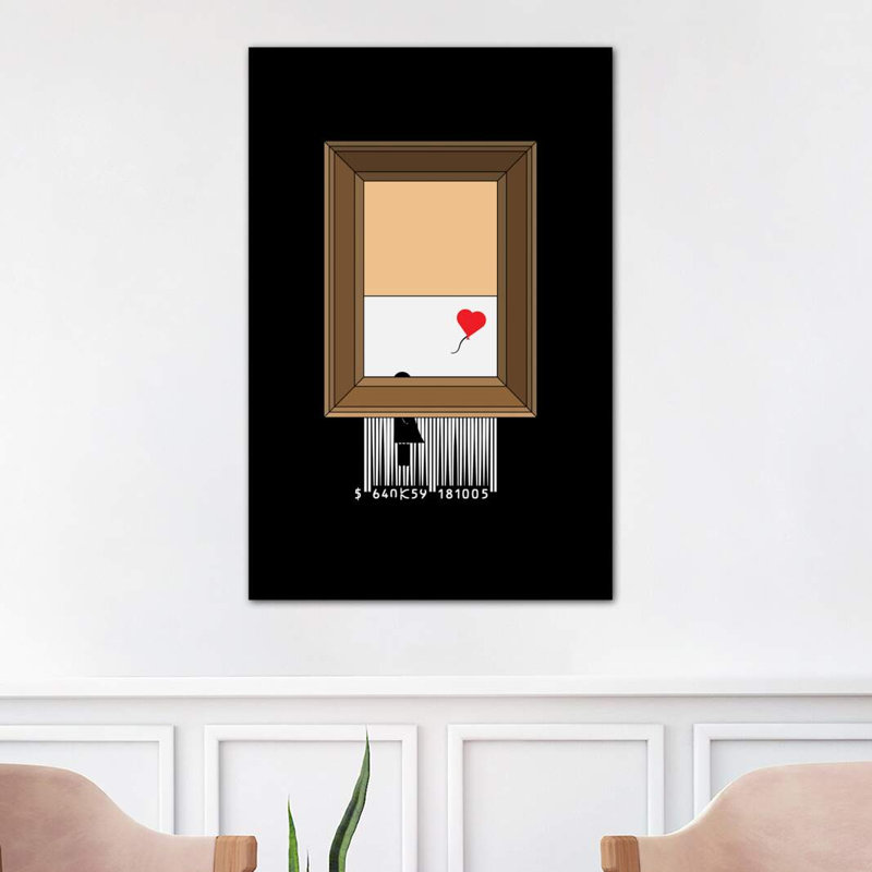 Banksy Shredding by Viktor Hertz - Wrapped Canvas Print, 101.6 cm H x 66.04 cm W x 3.175 cm D