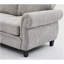 Canapé modulaire 109,5 po, accoudoirs roulés décorés avec rivets, canapé en L pour le salon, canapé d'angle, chenille, coussin à 6 places, 7 places, gris clair-121059998