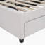 Lit plateforme tapissier avec 2 tiroirs et 1 lit gigogne simple