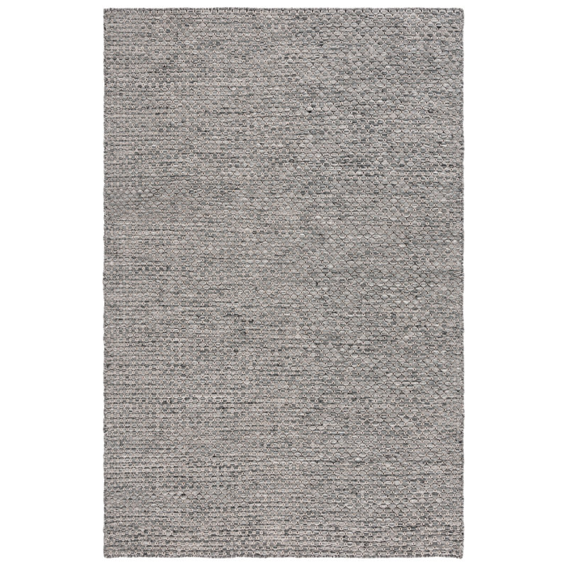 Gray 4' x 6' Handmade Wool Flatweave Rug