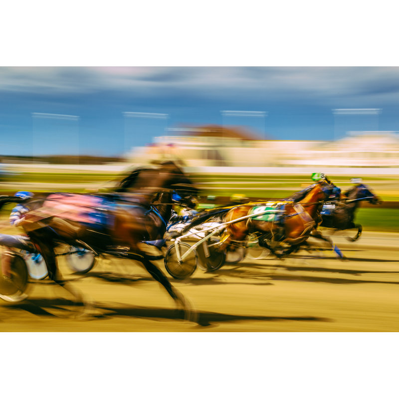 Horse Racing by Instants, 8" H x 12" W