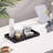 Bathroom Vanity Tray, Resin Dresser Jewelry Ring Dish Tank Storage Kitchen Sink Countertop Organizer Plate Holder For Perfume Candles Soap Towel Plant Bathroom Accessories, M, Matte Ink Black-126230359