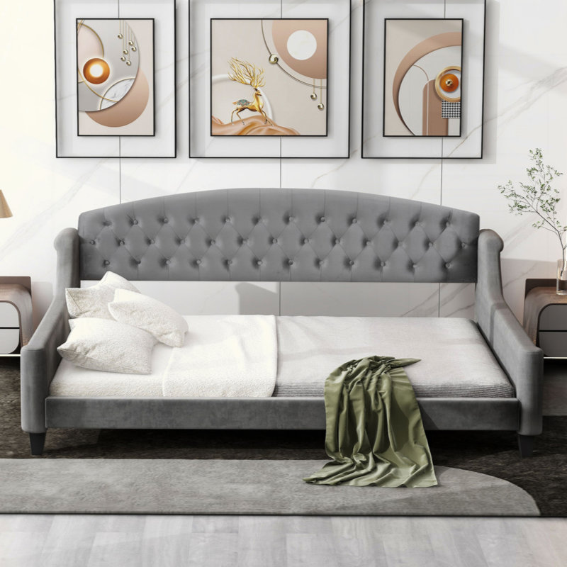 Lit de jour Modern Luxury, Gris, Double