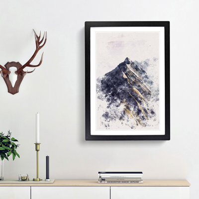Mountain Ridge in Switzerland - Picture Frame Painting Print