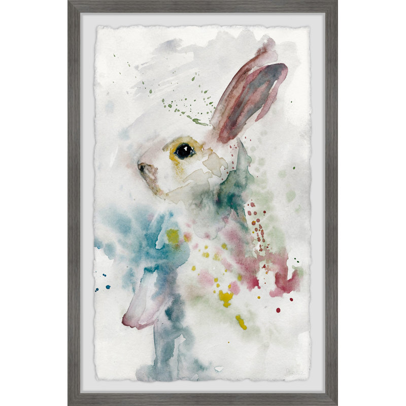 «Painted Bunny», reproduction encadrée, H 24 po x l 16 po x P 1,5 po