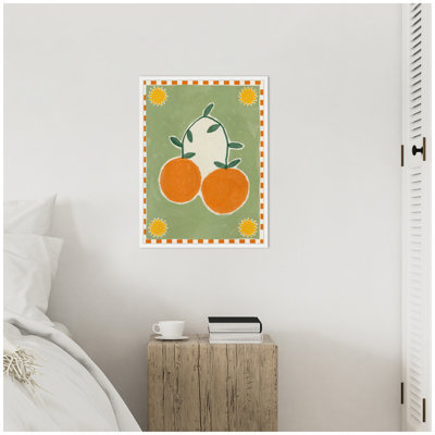 «Lush Duo 5 Orange» par Shatha Al Dafai, reproduction d'art sur toile encadrée