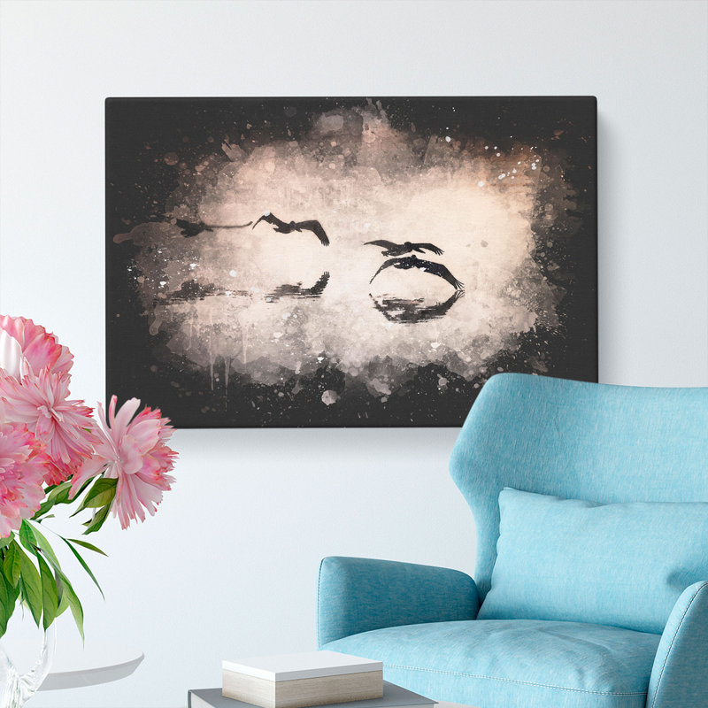 A Flock of Pelicans - Wrapped Canvas, 40cm H x 60cm W x 3cm D