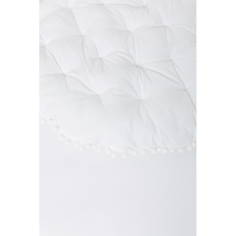 Pom-poms Cotton Throw Pillow, 40" x 40"