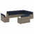 Coussin bleu marine / structure grise est en rupture de stock