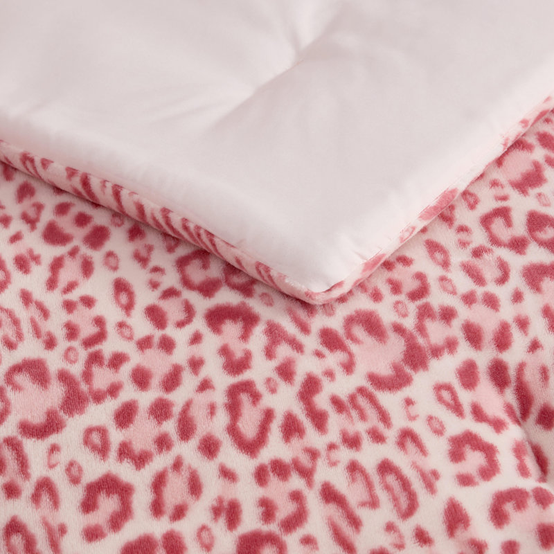 Ensemble d'édredon rose réversible Betsey Johnson, Très grand lit