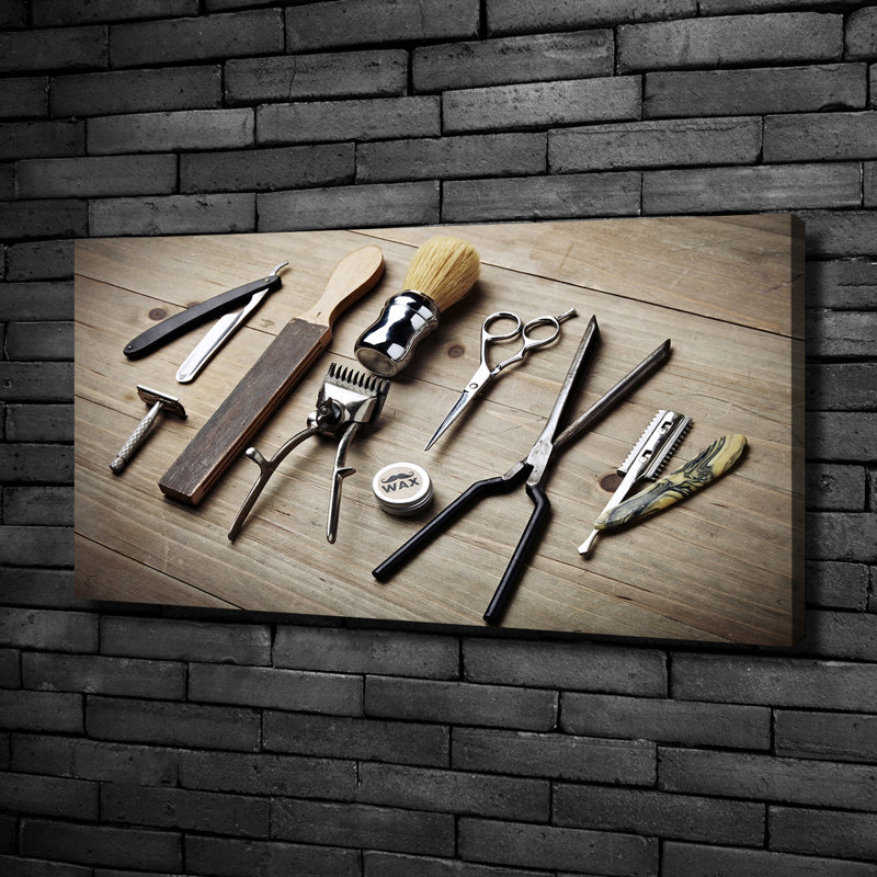 Male Hairdresser - Wrapped Canvas Print