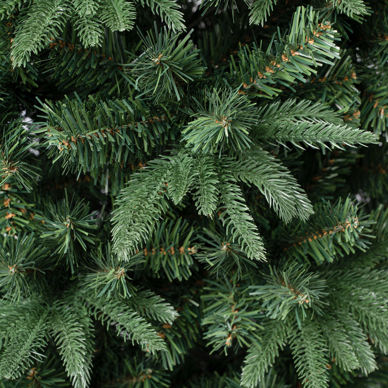 National Tree Company, First Traditions Collection, 7.5Ft Artificial Feel Real® Duxbury Light Green Slim Mixed Hinged Tree