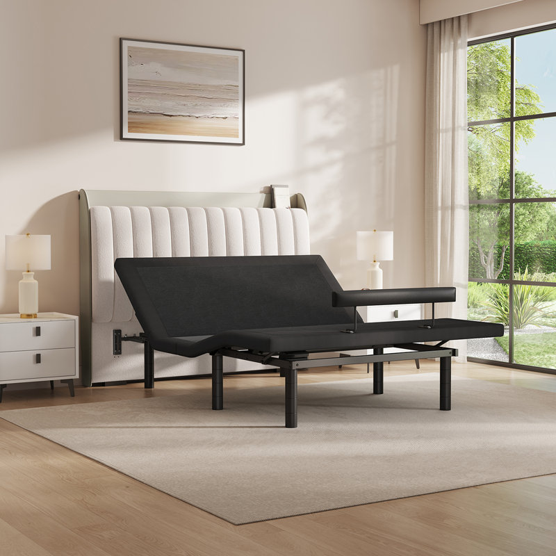 Zero Gravity Adjustable Bed Frame With Headboard, 4 Height Options, Usb, Light, Wireless Remote And Preset Positions